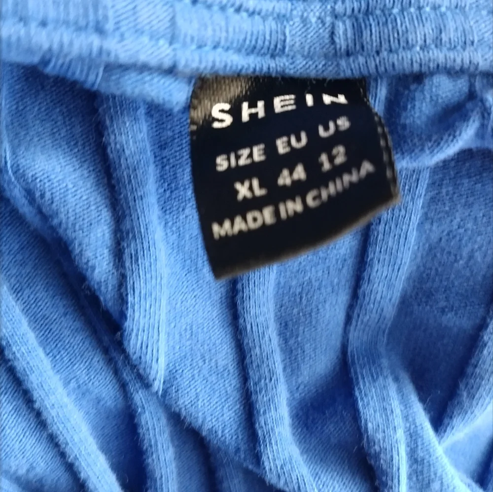 Royal Blue Rib Knit Drawstring Tee - Picture 3 of 3